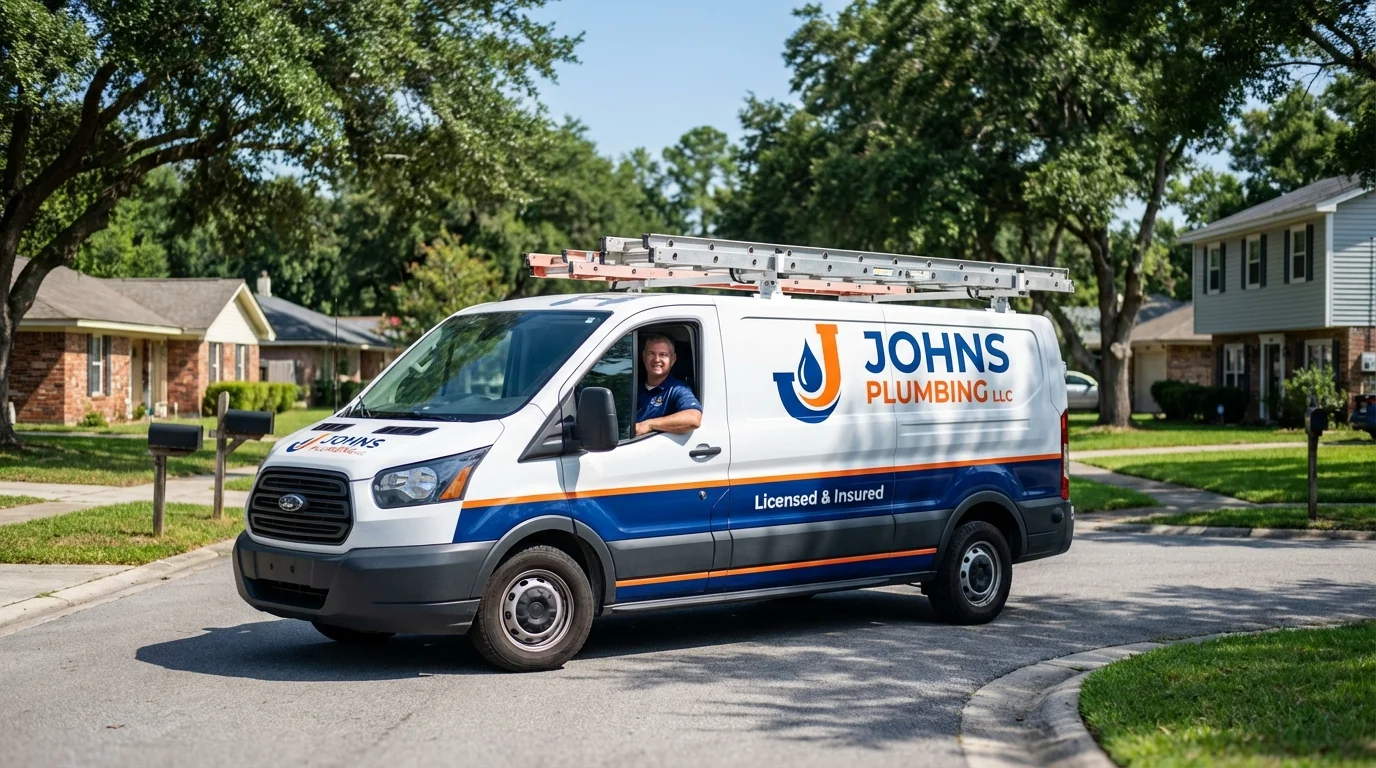 Johns Plumbing LLC service van in Mount Prospect, IL