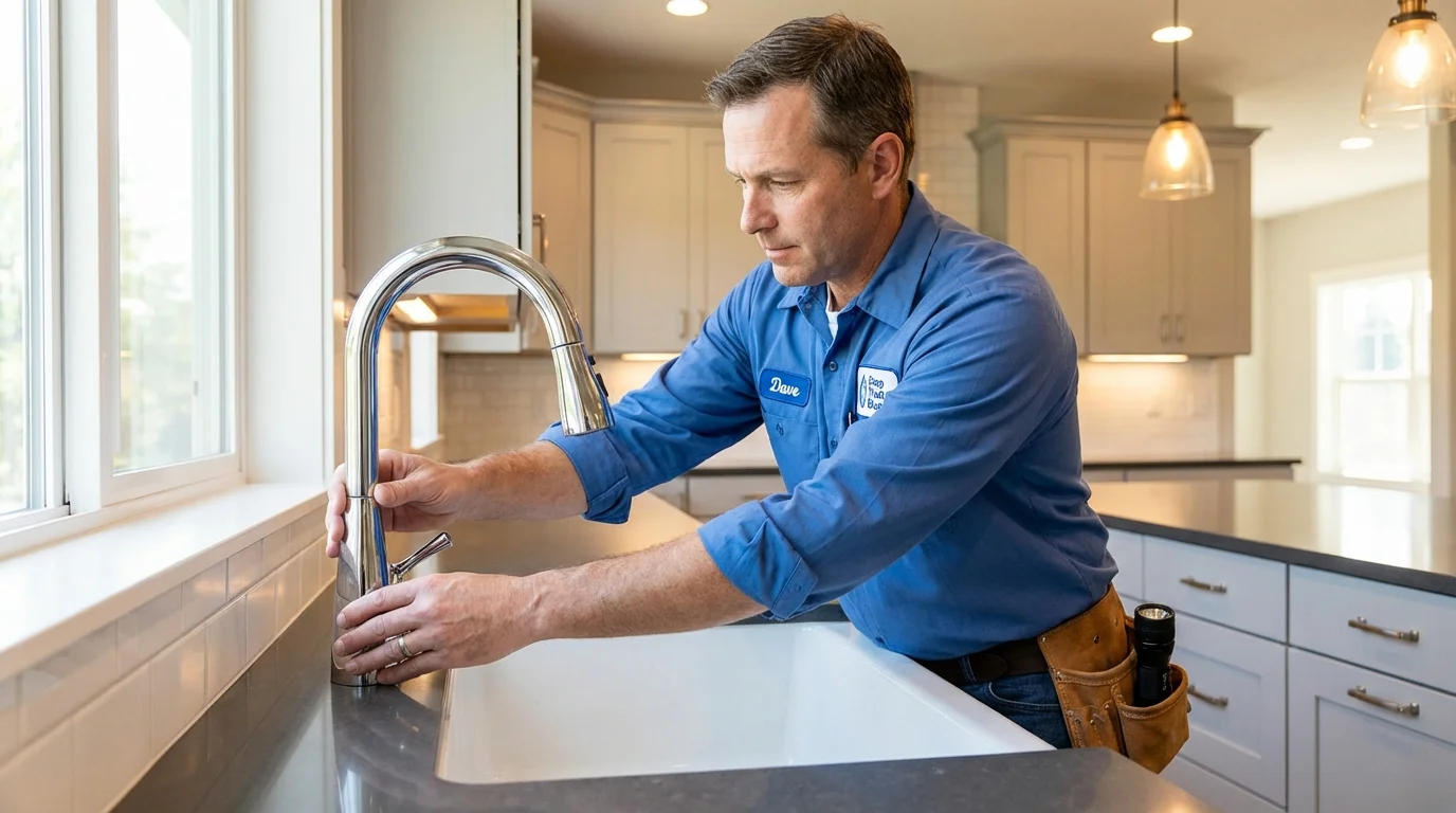Kitchen faucet installation by Johns Plumbing LLC in Mount Prospect