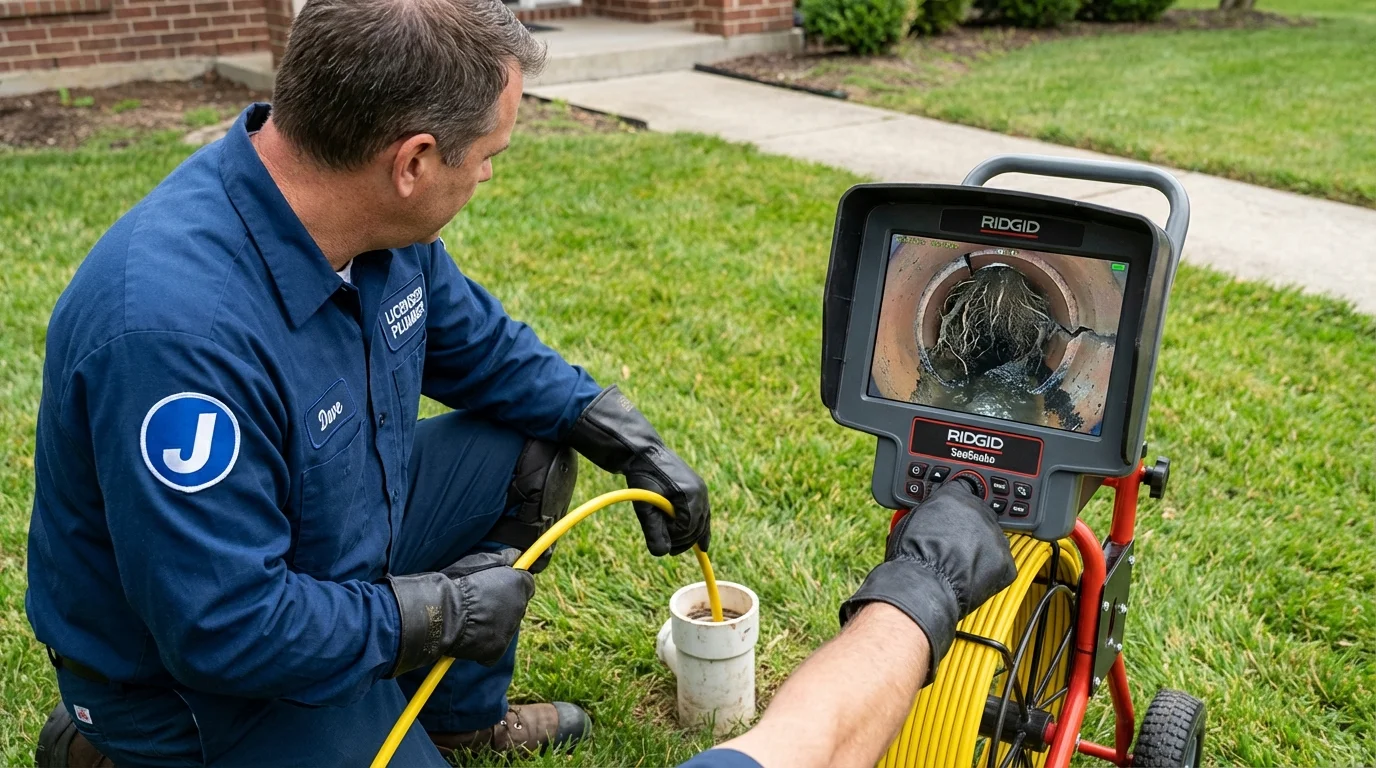 Sewer camera inspection being performed by Johns Plumbing LLC in Mount Prospect